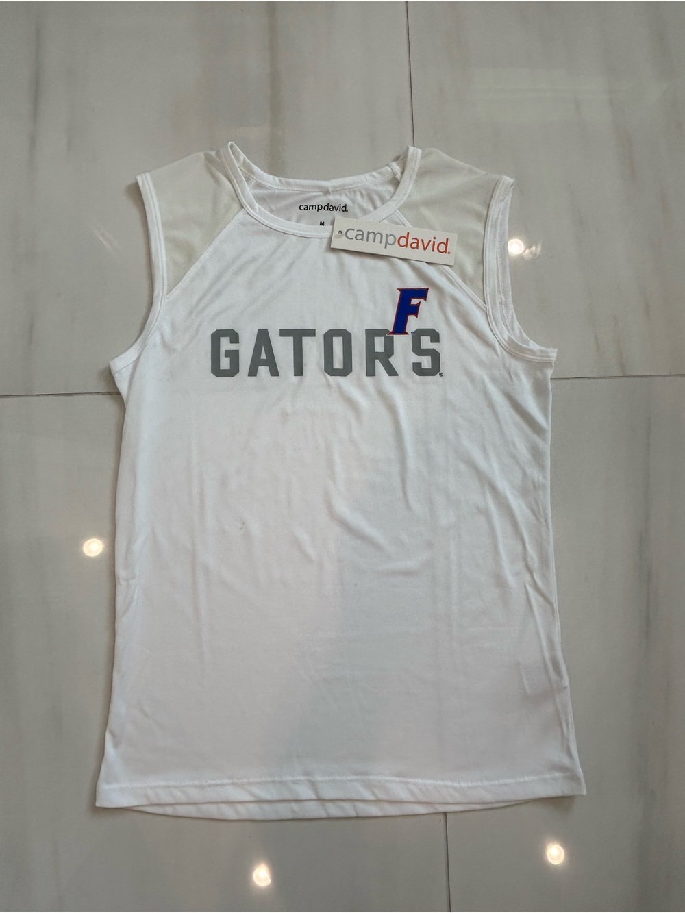 camp david White Gators Muscle Tee